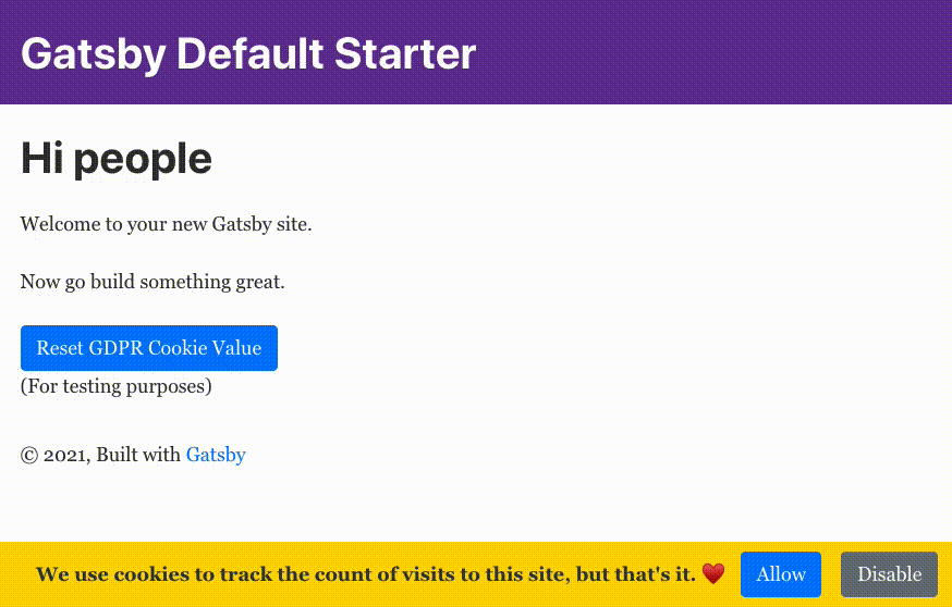 The cookies component we'll be building in this post.