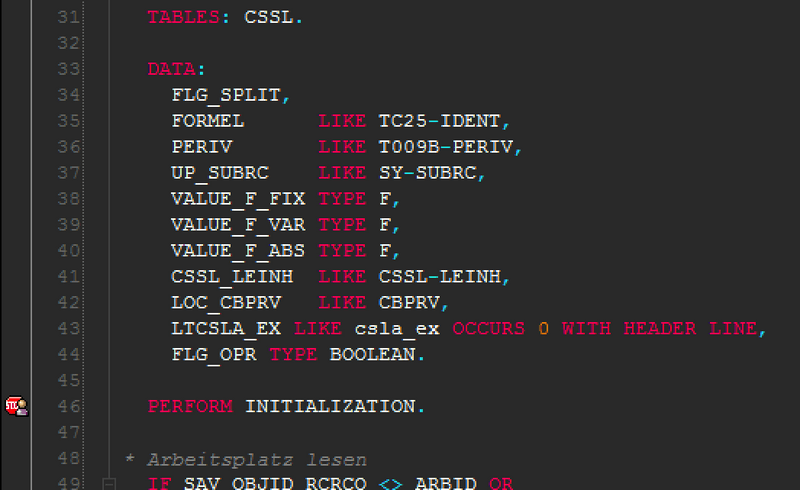 The first possible line in the function we can breakpoint